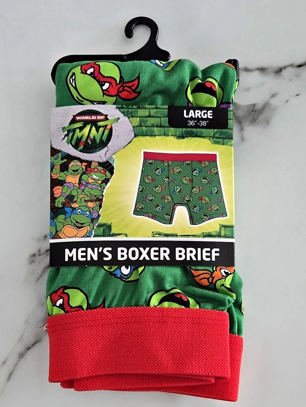 Teenage Mutant Ninja Turtles Men's Boxer Brief Green Size Large NWT